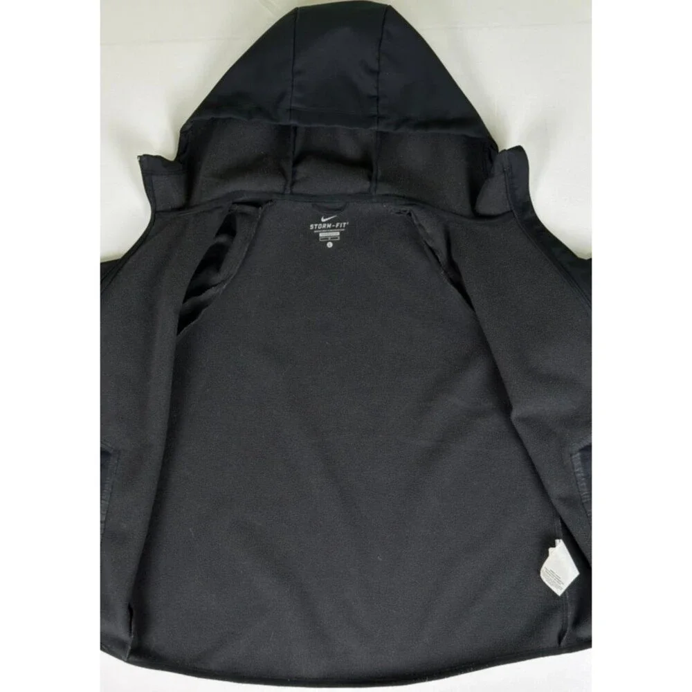 Nike Storm-FIT Hooded Full Zip Jacket Black Size L Fleece Lined 642836-010